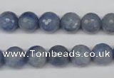 CAJ563 15.5 inches 10mm faceted round blue aventurine beads wholesale