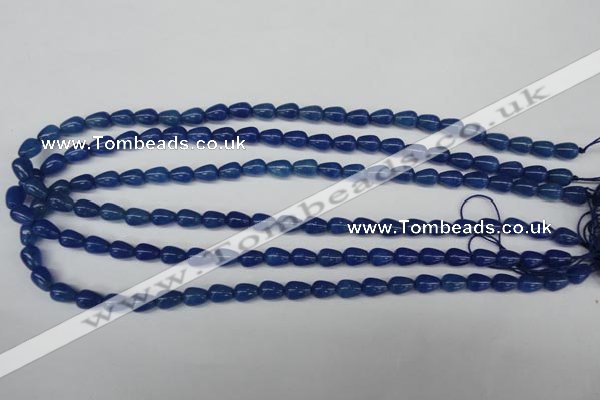 CAJ571 15.5 inches 6*8mm teardrop blue aventurine beads wholesale