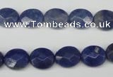 CAJ580 15.5 inches 10*12mm faceted oval blue aventurine beads wholesale