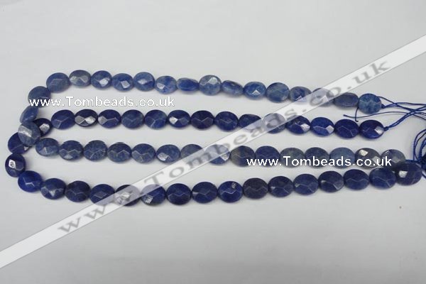 CAJ580 15.5 inches 10*12mm faceted oval blue aventurine beads wholesale