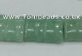 CAJ60 15.5 inches 18*25mm flat bamboo green aventurine jade beads