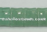 CAJ61 15.5 inches 22*30mm flat bamboo green aventurine jade beads