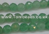 CAJ622 15.5 inches 8mm faceted round green aventurine beads