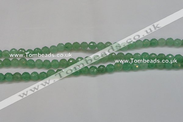 CAJ622 15.5 inches 8mm faceted round green aventurine beads