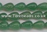 CAJ632 15.5 inches 10*14mm teardrop green aventurine beads