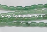 CAJ641 15.5 inches 5*8mm rice green aventurine beads