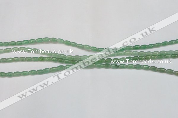 CAJ641 15.5 inches 5*8mm rice green aventurine beads