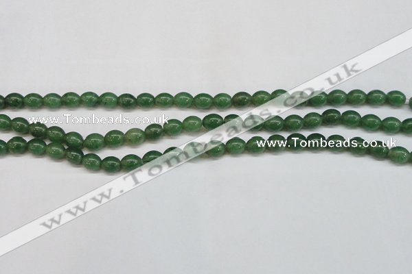 CAJ643 15.5 inches 8*10mm rice green aventurine beads