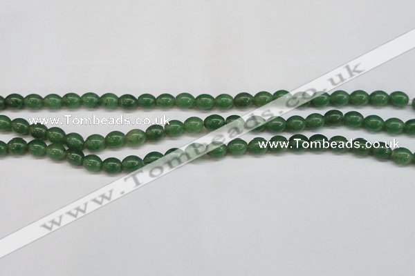 CAJ643 15.5 inches 8*10mm rice green aventurine beads