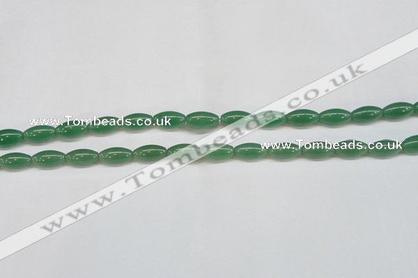 CAJ646 15.5 inches 8*16mm rice green aventurine beads