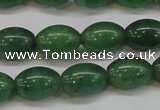 CAJ647 15.5 inches 10*14mm rice green aventurine beads