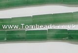 CAJ648 15.5 inches 6*12mm faceted tube green aventurine beads