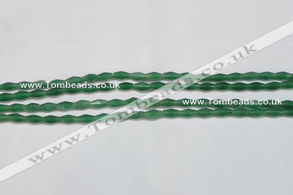 CAJ650 15.5 inches 6*12mm hexahedron green aventurine beads