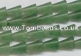 CAJ660 15.5 inches 8*10mm cone green aventurine beads