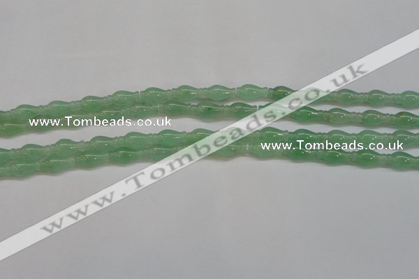 CAJ662 15.5 inches 7*14mm vase-shaped green aventurine beads