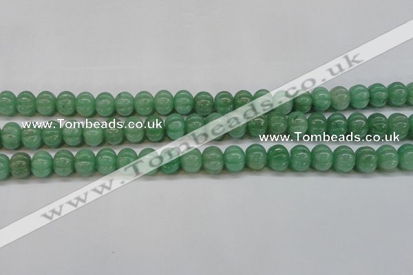 CAJ672 15.5 inches 10*13mm pumpkin green aventurine beads