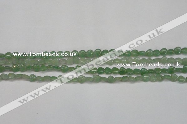 CAJ683 15.5 inches 8*8mm heart green aventurine beads