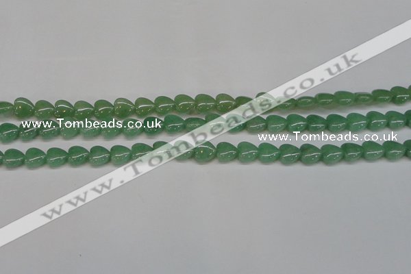 CAJ684 15.5 inches 10*10mm heart green aventurine beads