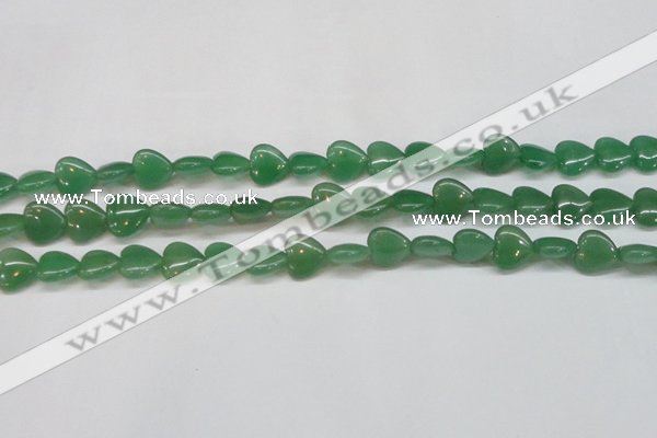 CAJ686 15.5 inches 14*14mm heart green aventurine beads