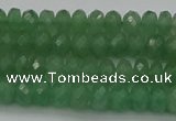 CAJ701 15.5 inches 4*6mm faceted rondelle green aventurine beads