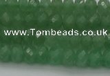 CAJ702 15.5 inches 5*8mm faceted rondelle green aventurine beads