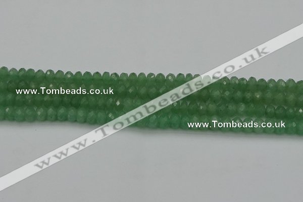 CAJ703 15.5 inches 6*10mm faceted rondelle green aventurine beads