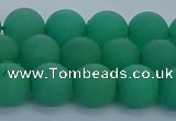 CAJ713 15.5 inches 10mm round matte green aventurine beads