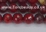 CAJ760 15.5 inches 8mm faceted round apple jasper beads