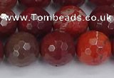 CAJ762 15.5 inches 12mm faceted round apple jasper beads