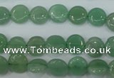 CAJ80 15.5 inches 10mm flat round green aventurine beads wholesale