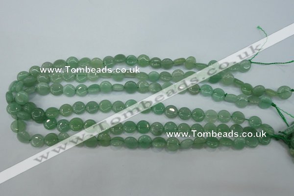 CAJ80 15.5 inches 10mm flat round green aventurine beads wholesale