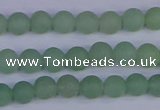 CAJ801 15.5 inches 6mm round matte green aventurine beads wholesale