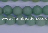 CAJ803 15.5 inches 10mm round matte green aventurine beads wholesale