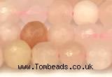 CAJ820 15 inches 6mm faceted round pink aventurine beads