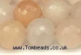 CAJ822 15 inches 10mm faceted round pink aventurine beads