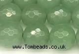 CAJ831 15 inches 8mm faceted round green aventurine beads