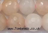 CAJ859 15 inches 10mm faceted round pink aventurine beads