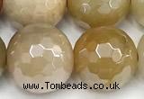 CAJ873 15 inches 12mm faceted round AB-color jade beads