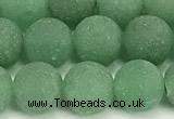 CAJ882 15 inches 8mm round matte green aventurine beads