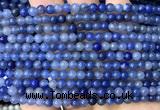 CAJ886 15 inches 4mm round blue aventurine jade beads wholesale