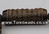 CAL01 14.5 inches 20*60mm carved drum agalmatolite beads