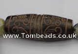 CAL05 14.5 inches 25*60mm carved drum agalmatolite beads