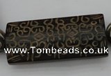 CAL09 14.5 inches 25*55mm carved rectangle agalmatolite beads