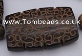 CAL20 14.5 inches 42*59mm carved flat drum agalmatolite beads