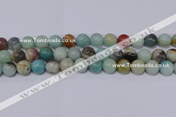 CAM05 round mixed color 12mm natural amazonite beads Wholesale