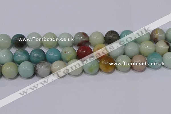 CAM07 round 16mm mixed color natural amazonite beads Wholesale