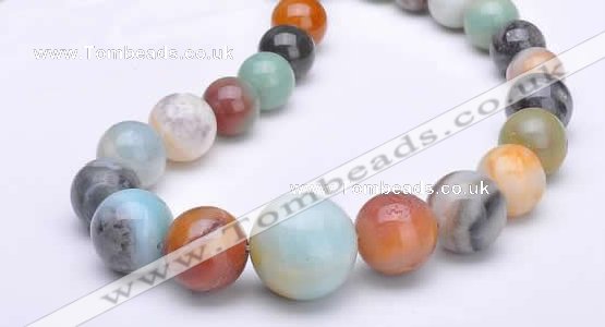 CAM08 15.5 inches round different sizes natural amazonite beads