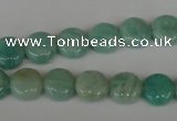 CAM1016 15.5 inches 10mm flat round natural Russian amazonite beads