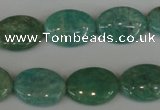 CAM1021 15.5 inches 13*18mm oval natural Russian amazonite beads