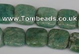 CAM1028 15.5 inches 16*16mm square natural Russian amazonite beads